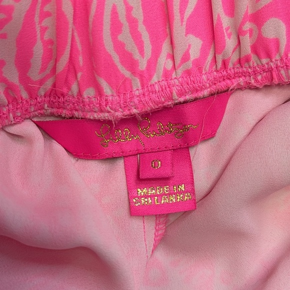 NWOT Lilly Pulitzer Myles Tie Front Havana Pink High Waist Shorts - Picture 4 of 5